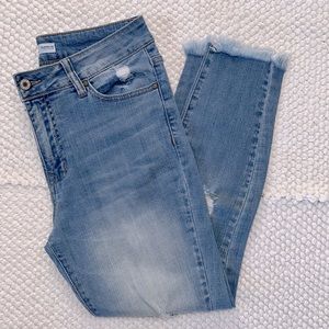 KanCan Light Wash Distressed Raw Hem Jeans Size 28